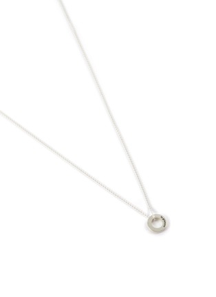Detail View - Click To Enlarge - LE GRAMME - 1.1G POLISHED BRUSHED STERLING SILVER ROUND PENDANT NECKLACE