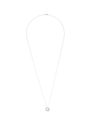 Main View - Click To Enlarge - LE GRAMME - 1.1G POLISHED BRUSHED STERLING SILVER ROUND PENDANT NECKLACE