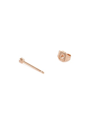 Detail View - Click To Enlarge - MARIA TASH - 18K Rose Gold Diamond Round Stud Earring