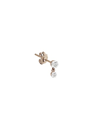 Main View - Click To Enlarge - MARIA TASH - 18K Rose Gold Diamond Drop Earring