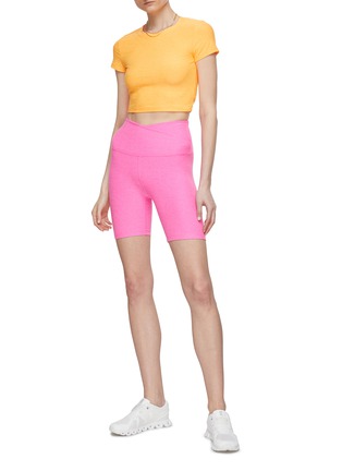 Figure View - Click To Enlarge - BEYOND YOGA - ‘At Your Leisure’ Spacedye Biker Shorts
