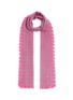 Main View - Click To Enlarge - JOVENS - HOUNDSTOOTH MOTIF RAW EDGE CASHMERE SCARF