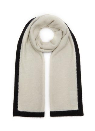 Main View - Click To Enlarge - JOVENS - CONTRAST EDGE CASHMERE KNIT SCARF