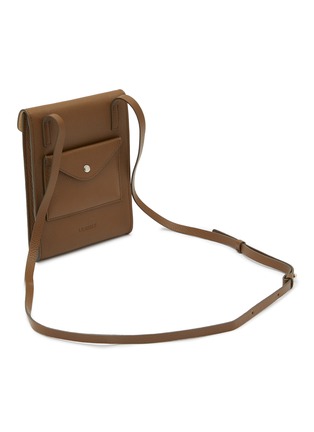 Detail View - Click To Enlarge - LEMAIRE - ‘Enveloppe’ Adjustable Strap Grained Leather Pouch