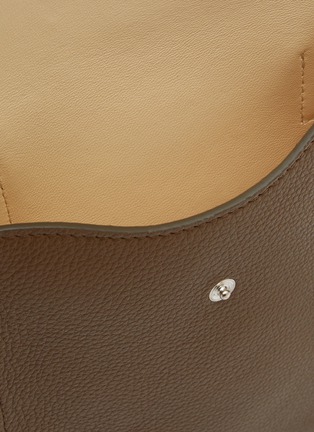 Detail View - Click To Enlarge - LEMAIRE - ‘Enveloppe’ Adjustable Strap Grained Leather Pouch