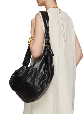 Figure View - Click To Enlarge - LEMAIRE - Large ‘Croissant’ Cowhide Leather Crossbody Bag