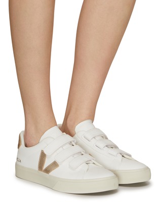 Figure View - Click To Enlarge - VEJA - ‘Recife’ Velcro Strap Leather Low Top Sneakers
