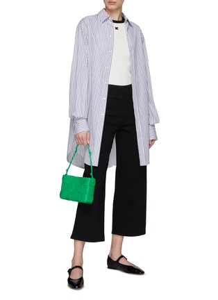 Figure View - Click To Enlarge - FRAME - ‘Jet Set’ Wide Leg Cropped Jeans