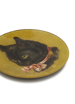 Detail View - Click To Enlarge - JOHN DERIAN COMPANY INC. - Decoupage Black Kitten Round Plate