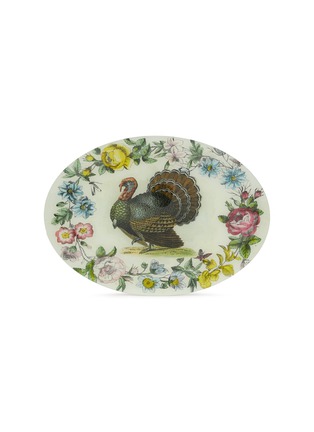 Main View - Click To Enlarge - JOHN DERIAN COMPANY INC. - Decoupage Turkey And Flowers Rectangular Plate
