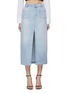 Main View - Click To Enlarge - FRAME - ‘Le Bardot’ Front Slit Midi Denim Skirt