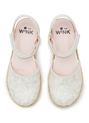 Detail View - Click To Enlarge - WINK - ‘COCOA’ KIDS GLITTER SLINGBACK ESPADRILLES