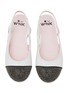 WINK - ‘Nugget’ Crystal Toe Cap Leather Slingback Ballerina Flats