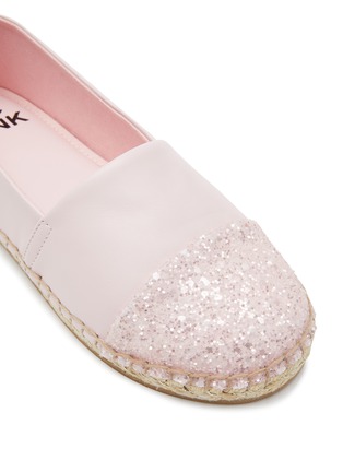 Detail View - Click To Enlarge - WINK - ‘Chip’ Kids Glitter Leather Espadrilles