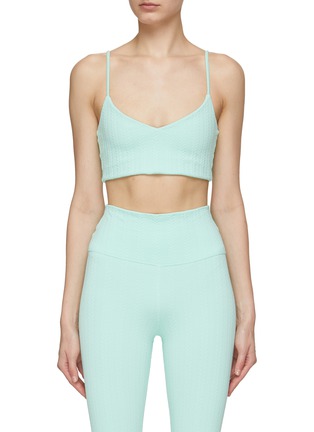 Main View - Click To Enlarge - BEACH RIOT - ‘Georgia’ Chevron Pattern Bra Top