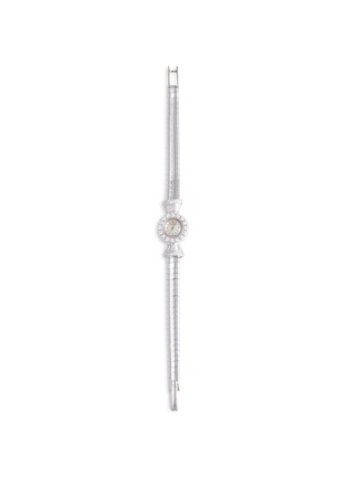 Main View - Click To Enlarge - LANE CRAWFORD VINTAGE WATCHES - Omega 18k White Gold Case Circular Dial Diamond Lady Wrist Watch