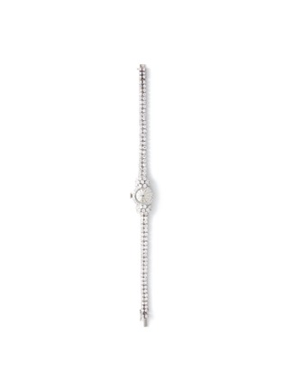 Main View - Click To Enlarge - LANE CRAWFORD VINTAGE WATCHES - Rolex Platinum Case Circular Dial Diamond Lady Wrist Watch