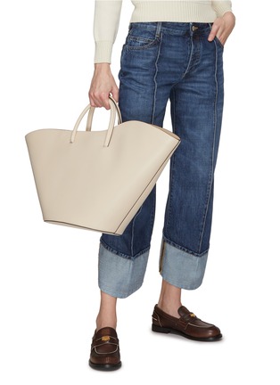 Figure View - Click To Enlarge - LITTLE LIFFNER - Large 'Tulip' Wavy Rim Leather Tote Bag