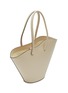 Detail View - Click To Enlarge - LITTLE LIFFNER - Tall 'Tulip' Wavy Rim Leather Tote Bag