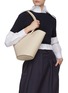Figure View - Click To Enlarge - LITTLE LIFFNER - Tall 'Tulip' Wavy Rim Leather Tote Bag