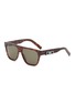 Main View - Click To Enlarge - DIOR - ‘DiorB23 S3I’ Logo Plaque Square Acetate Frame Brown Lens Sunglasses