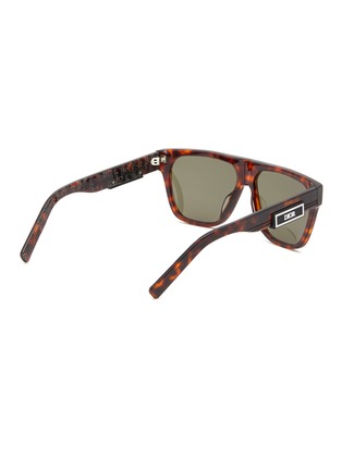 Figure View - Click To Enlarge - DIOR - ‘DiorB23 S3I’ Logo Plaque Square Acetate Frame Brown Lens Sunglasses
