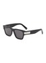 Main View - Click To Enlarge - DIOR - ‘DiorBlackSuit XL S2U’ Rectangular Acetate Frame Grey Lens Sunglasses