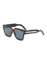Main View - Click To Enlarge - DIOR - ‘CD Diamond S3F’ Square Acetate Frame Blue Lens Sunglasses