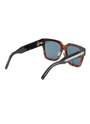 Figure View - Click To Enlarge - DIOR - ‘CD Diamond S3F’ Square Acetate Frame Blue Lens Sunglasses
