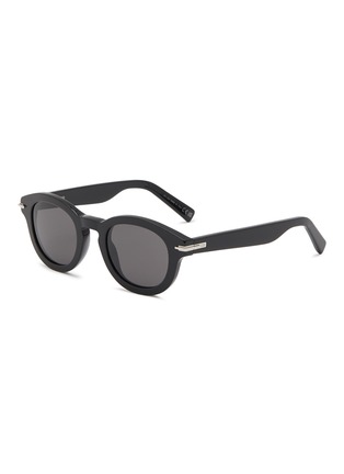 Main View - Click To Enlarge - DIOR - ‘DiorBlackSuit R5I’ Round Acetate Frame Grey Lens Sunglasses