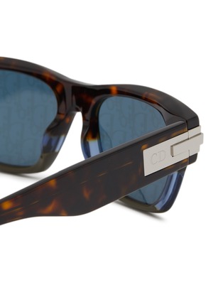 Detail View - Click To Enlarge - DIOR - ‘DiorBlackSuit XL S2U’ Rectangular Acetate Frame Grey Lens Sunglasses