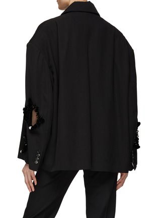 Back View - Click To Enlarge - CALCATERRA - Oversized Embellished Cutout Blazer