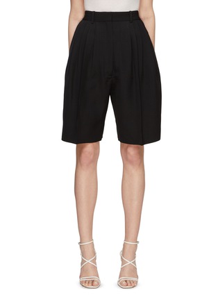 Main View - Click To Enlarge - CALCATERRA - Pleated Bermuda Shorts