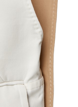  - CALCATERRA - Oversized Two Tone Cotton Silk Blend Blazer Vest