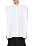 Main View - Click To Enlarge - CALCATERRA - Padded Shoulder Boxy Sleeveless Shirt