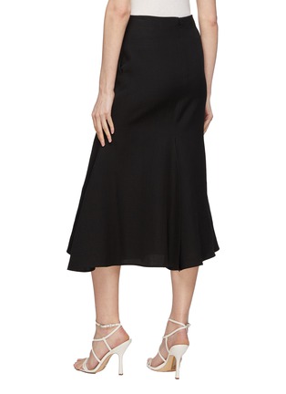 Back View - Click To Enlarge - CALCATERRA - ‘Anemone’ Cotton Mermaid Midi Skirt