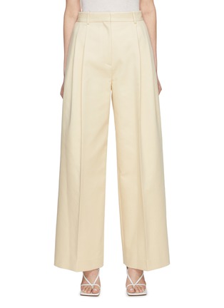 Main View - Click To Enlarge - CALCATERRA - Double Front Pleat High Waist Pants