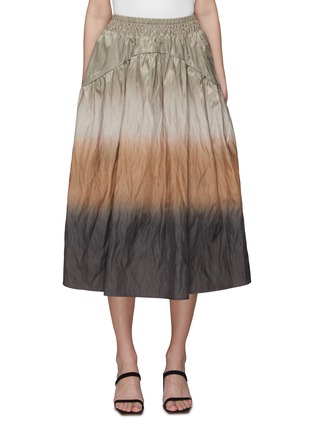 Main View - Click To Enlarge - VINCE - Dip Dye Smocked Midi Skirt