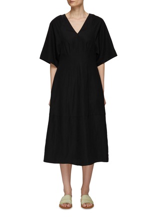 Main View - Click To Enlarge - VINCE - V-Neck Flutter Sleeve Midi Dress