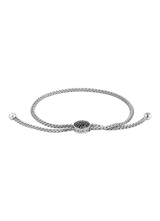 Main View - Click To Enlarge - JOHN HARDY - ‘CLASSIC CHAIN’ STERLING SILVER TREAT BLACK SAPPHIRE SPINEL PULL THROUGH BRACELET