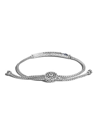 Main View - Click To Enlarge - JOHN HARDY - ‘CLASSIC CHAIN’ STERLING SILVER SAPPHIRE TWISTED HAMMERED PULL THROUGH BRACELET