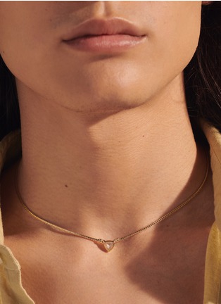 Detail View - Click To Enlarge - JOHN HARDY - ‘CLASSIC CHAIN’ 14K GOLD GREY DIAMOND CHAIN NECKLACE