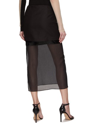 Back View - Click To Enlarge - HELMUT LANG - Sheer Midi Skirt