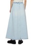 Back View - Click To Enlarge - ERL - Denim Button Up Cowgirl Maxi Skirt