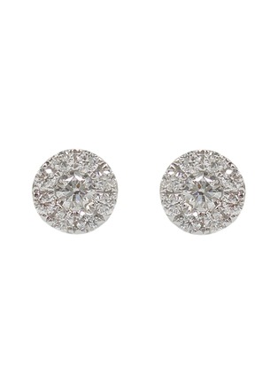 Main View - Click To Enlarge - LC COLLECTION JEWELLERY - 18K White Gold Diamond Stud Earrings
