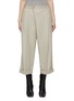 Main View - Click To Enlarge - WE-AR 4 - Wrap Effect Pressed Crease Cuffed Wool Blend Culottes