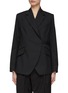Main View - Click To Enlarge - WE-AR 4 - Single Breasted Notch Lapel Wrap Effect Blazer