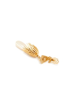Detail View - Click To Enlarge - LANE CRAWFORD VINTAGE ACCESSORIES - GOLD TONED METAL FAUX PEARL DROP EARRINGS