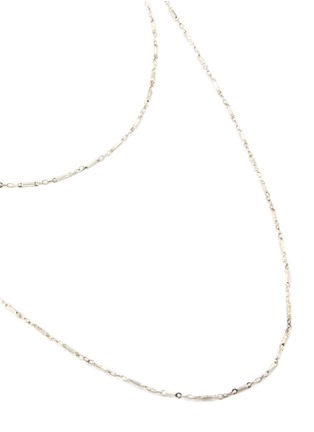 Detail View - Click To Enlarge - LANE CRAWFORD VINTAGE ACCESSORIES - SILVER TONED METAL DOUBLE ROW NECKLACE