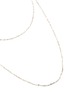LANE CRAWFORD VINTAGE ACCESSORIES - SILVER TONED METAL DOUBLE ROW NECKLACE